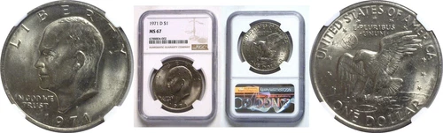 1971-D $1 Eisenhower Dollar NGC MS-67