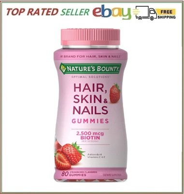 Nature'S Bounty Optimal Solutions Hair, Skin & Nails Vitamin Gummies with Biotin