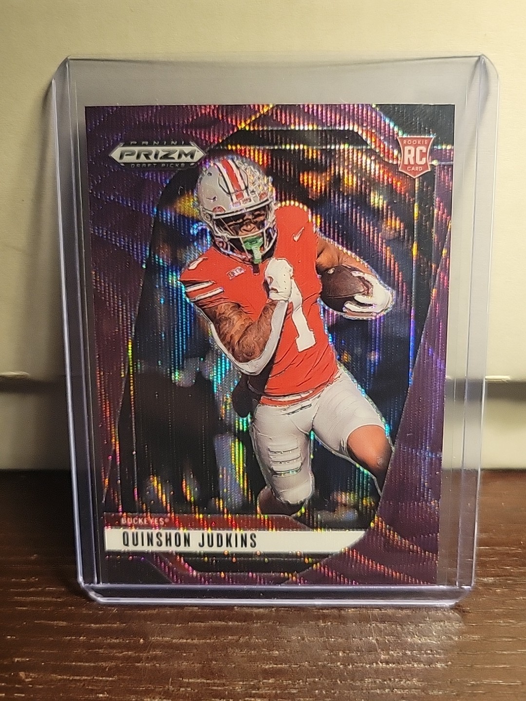 2025 Panini Prizm Draft Picks Quinshon Judkins - Purple Wave RC #84. Ohio State
