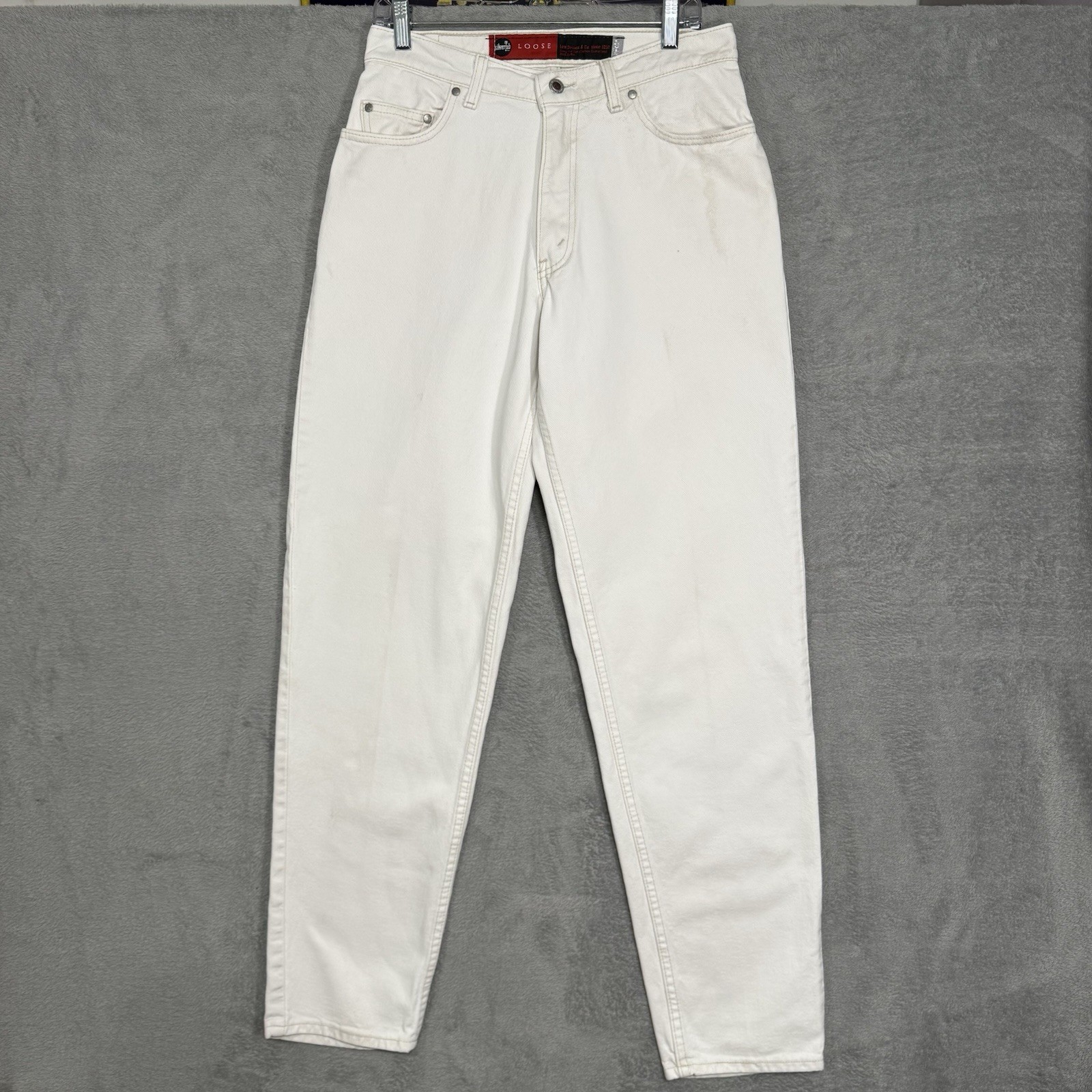 VTG Levis SilverTab Loose White Jeans 31x34 Made USA Y2K 90s Baggy Skate Grunge