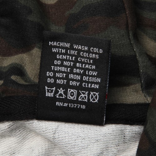 Krome Hoodie Herren Medium Camouflage Streifen Reißverschluss Longline Streetwear Resistance Anarchy - Bild 5 von 15