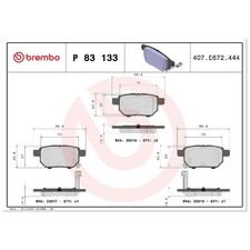 Satz Bremsbeläge Bremsklötze hinten für Toyota Auris E15 Corolla E18 id25710