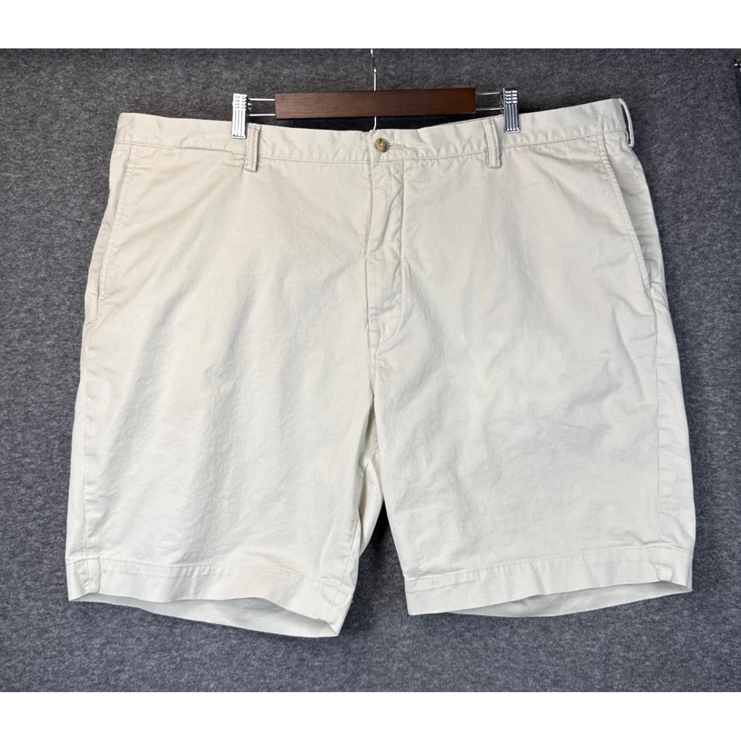 Polo Ralph Lauren Stretch 9" Classic Fit Chino Shorts Tan Khaki Men Size 46B Big