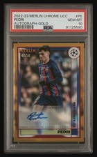 2022-23 Merlin UEFA UCC PEDRI AUTOGRAPH GOLD PSA 10 Numbered /50