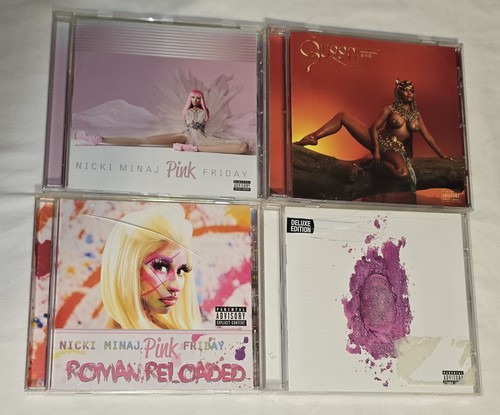 Lot Of 4 Nicki Minaj Pink Friday & Roman Reloaded , Pinkprint & Queen CDs