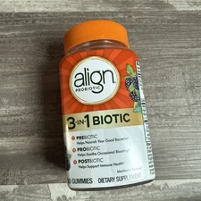 Align Probiotic 3-in-1 50 Gummies, Prebiotic + Probiotic + Postbiotic Exp. 07/26