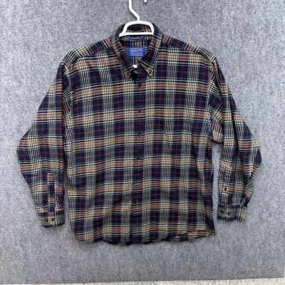 Pendleton Canterbury Cloth long sleeve button up shirt Men's size XL