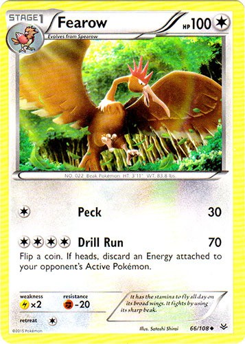 Fearow - 66/108 - Uncommon (Lp) Roaring Skies - Colorless Pokémon