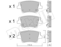 Metelli Bremsbelagsatz, Scheibenbremse 22-1284-0 FüR Hyundai
