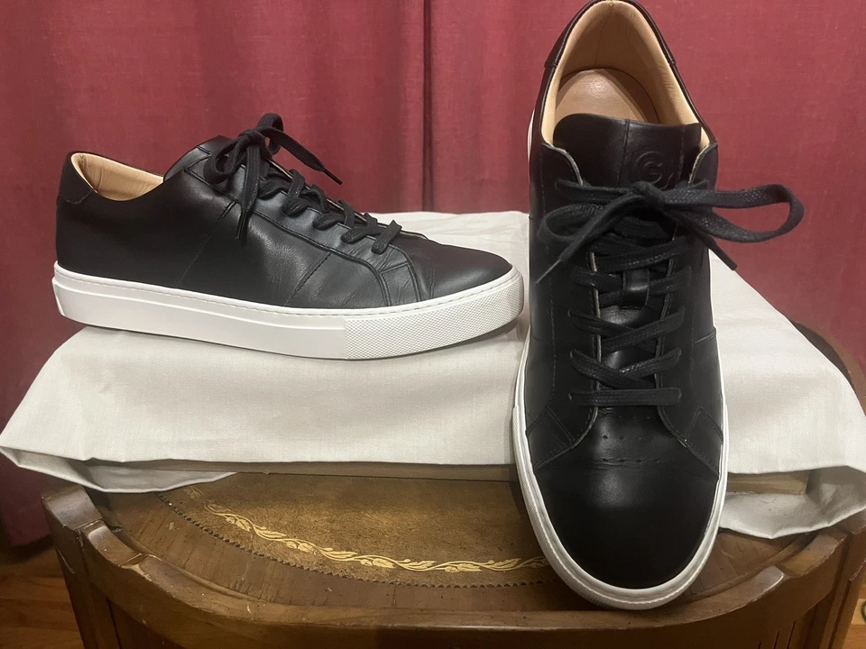 Greats Brooklyn Royale Zapatos para Hombres Tenis de Cuero Negro para Hombres Talla 10.5 Foto 2 de 4