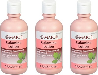 3 Pack MAJOR Calamine Lotion - Topical Suspension USP Skin Protectant 6 Oz Each