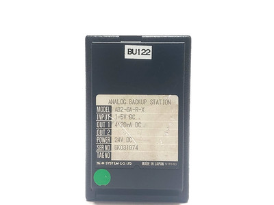 M-SYSTEM AB2-6A-R-X ANALOG BACKUP STATION 1-5V DC 4-20mA DC 24V DC SER.5K031974