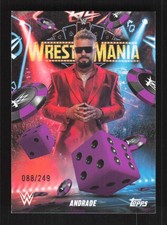Andrade 2025 Topps WWE WrestleMania 41 (Las Vegas Exclusive) Purple #/249 #WM-34