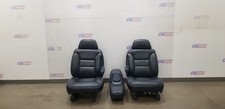 98 Chevy Suburban C1500 Lt Front Seat Set With Center Console Leather Blue