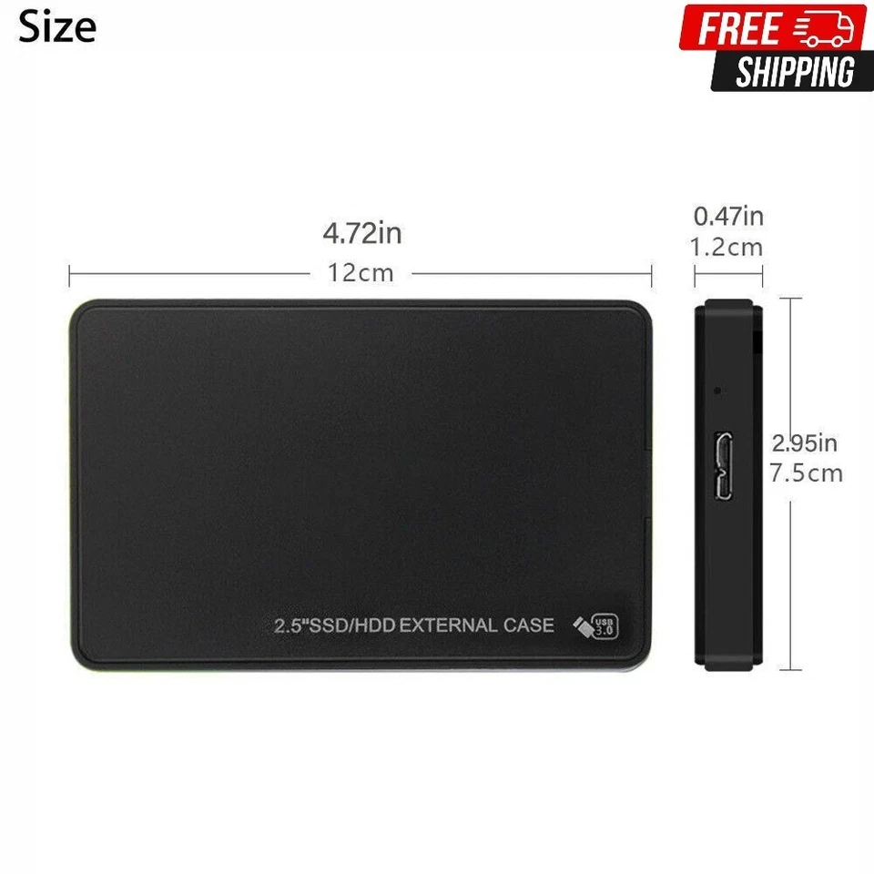 USB 3.0 2TB SATA SSD External Hard Drive Portable Desktop Mobile Hard Disk Case - Image 3 of 4