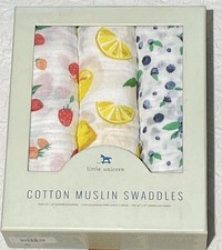 Little Unicorn Cotton Muslin Swaddles - Set of 3 Soft Baby Blankets