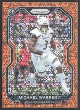 Michael Warren II 2020 Panini Prizm Orange Lazer #345 RC Philadelphia Eagles