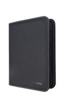 Ultra Pro Binder: PRO 4-Pocket Zippered Toploader- Black