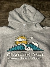 Cleanline Surf Cannon Beach Oregon SweatShirt Hoodie Kids Size Youth Small
