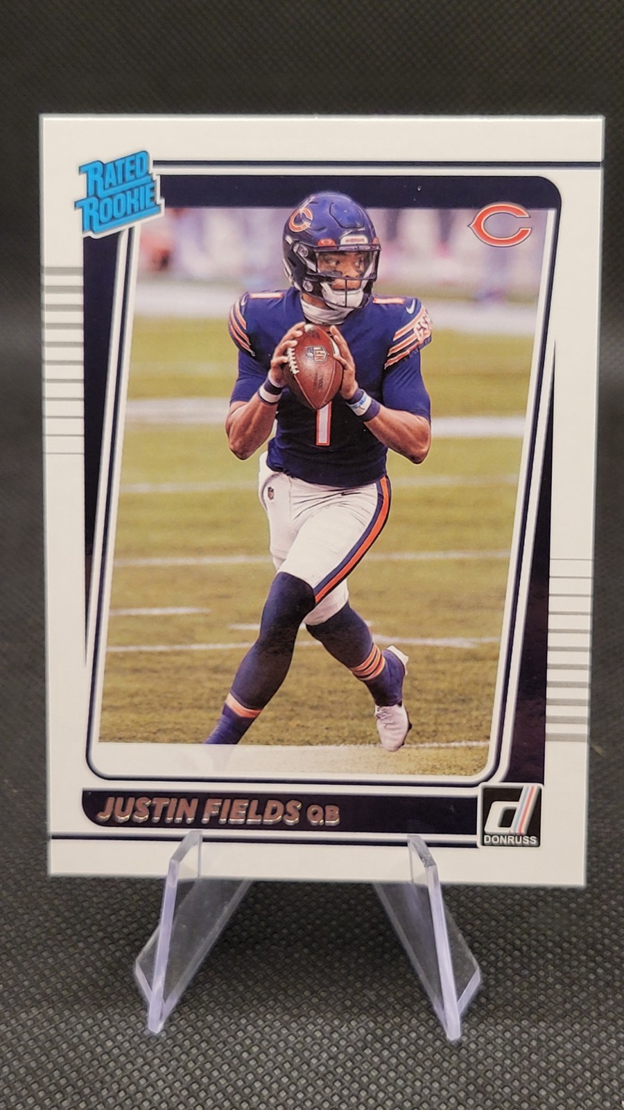 2021 Panini Donruss Rated Rookie Justin Fields #253 Chicago Bears RC