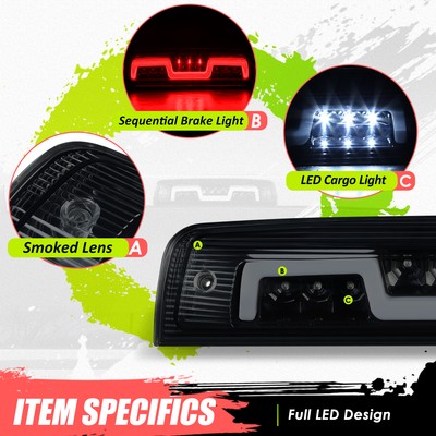 Nuvision [Sequential Led] For 09-24 Ram 1500-3500 3Rd Brake Cargo - Foto 11