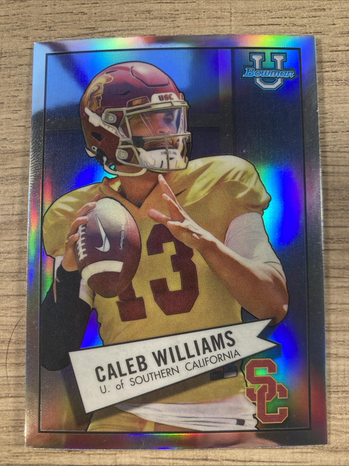 2022 BOWMAN U CHROME CALEB WILLIAMS 1952 INERT CARD# 52BF-4 CHICAGO BEARS