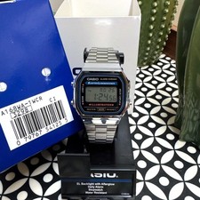 CASIO A168WA-1 Digital Electro Luminescence Watch Black Dial
