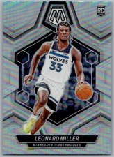 2023-24 Panini Mosaic Silver Prizm Leonard Miller Rookie Parallel Card RC #213. rookie card picture