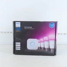 NEW PHILIPS HUE WHITE AND COLOR AMBIANCE A19 BLUETOOTH 75W SMART LED STARTER KIT