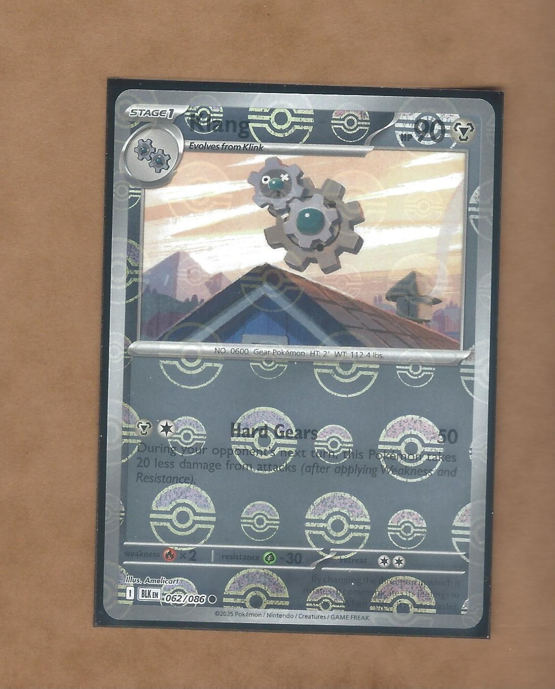 Pokemon TCG Black Bolt Klang 062/086 Poke Ball Pattern NM