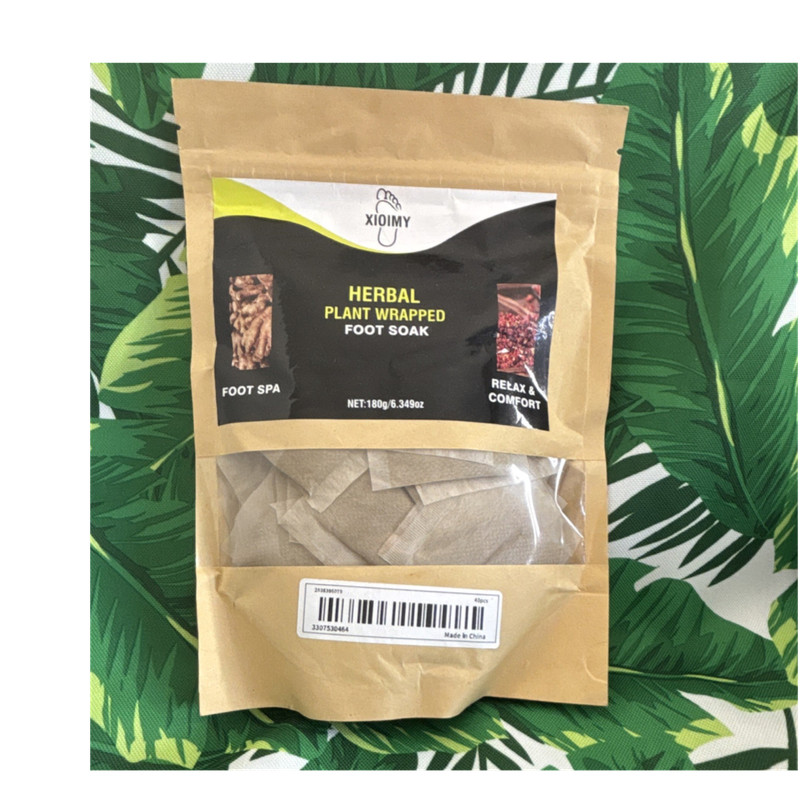 XIOIMY Herbal Plant Wrapped Foot Soak Ginger King Prickly Ash Mineral 180g Relax