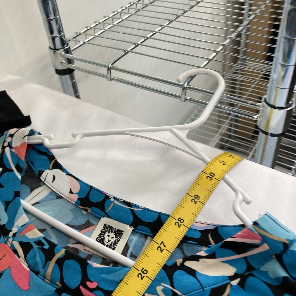 Blusa floral azul vintage para mujer Anne Klein est. Talla 2X Statement Fairy Boho Foto 3 de 4