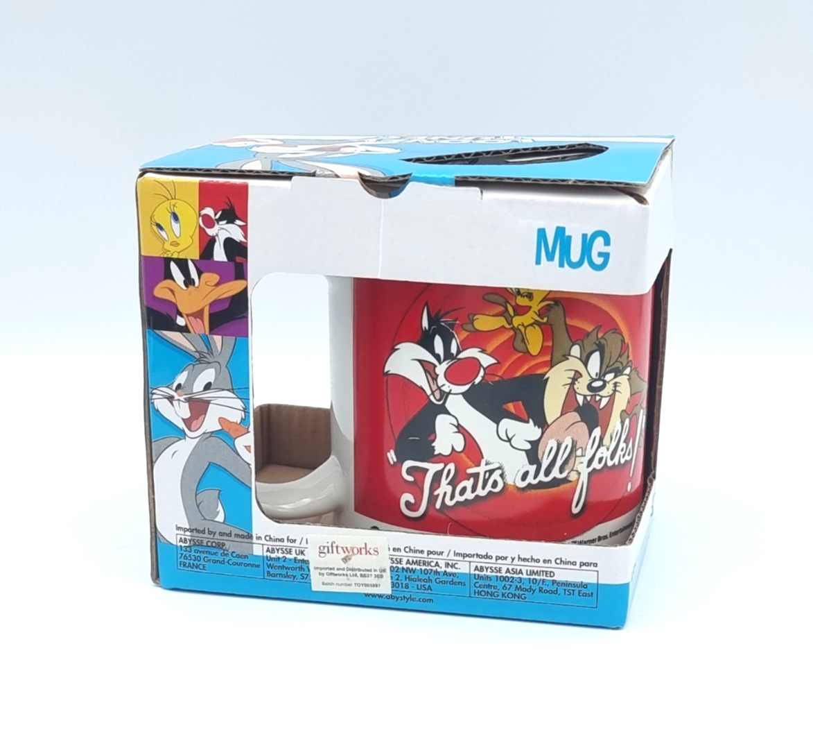 Looney Tunes Mug Boxed Bugs Bunny Daffy Duck Sylvester Tasmanian Devil New Boxed