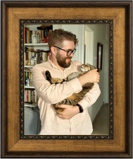 2.2" Wide Vintage Frame for 16X20 Rococo Abstract Paintings, Traditional Ornate 