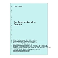 The Peasant Uprising in Prussia. WEISE, Erich: