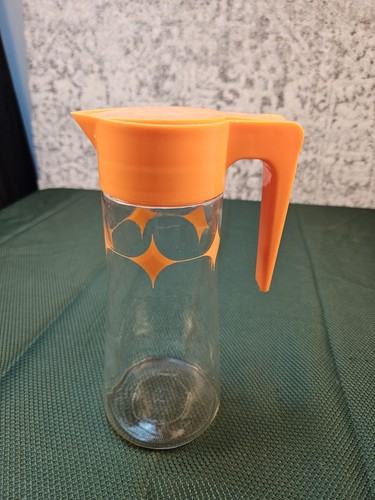 Vintage 60er Mid Century Anchor Hocking "TANG" Krug orange Atomic Starburst - Bild 3 von 6