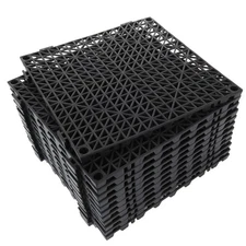 FengWu 12 Pack 12'' x Interlocking Rubber Bathroom Flooring Tiles Non-Slip Sp...