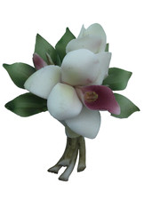Bouquet De Fleurs En Porcelaine Fin Fabriqué Artisanal Décoré À La Main