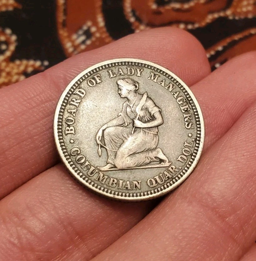 1893 Queen Isabella/Columbian Exposition Quarter USA 25c Commemorative Rare - Image 2 of 4