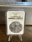 2005 AMERICAN SILVER EAGLE NGC MS70 CLASSIC BROWN LABEL