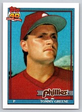 1991 Topps - Tommy Greene #486 - *Sealed Set Break*