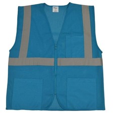 BVM-S1-2X-3X Ansi Non-Rated Lake Blue Mesh Safety Vest for Enhanced Safety ...