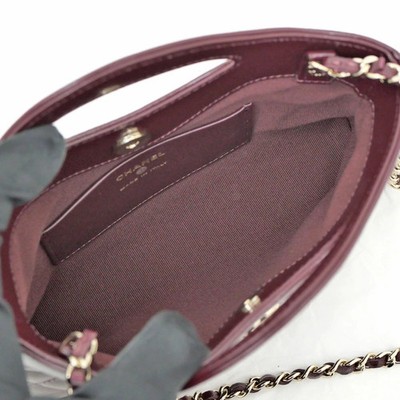 AUTH CHANEL 31 MINI SHOULDER BAG AP3656 COCO MARK LEATHER BORDEAUX