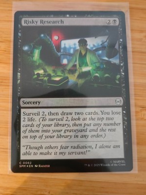 MTG Risky Research (Foil) 0062 Spider-Man M/NM Free UK P&P