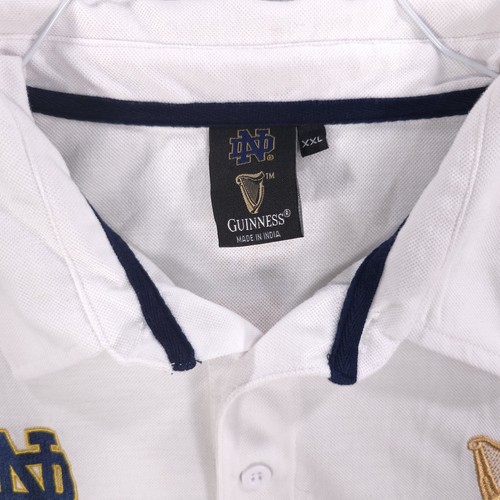 Camisa Polo Notre Dame Guinness Fighting Irish Ireland Blanca Preparación Rugby Para Hombres 2XL - Imagen 5 de 18