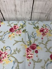 Fabric Cotton Blue Rose Floral 1.5 Yard 44" Wide Quilt Sew Beginning Fabric