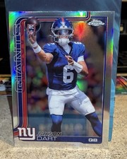 Topps Chrome Jaxson Dart Rookie New York Giants Football Card #306 Refractor 