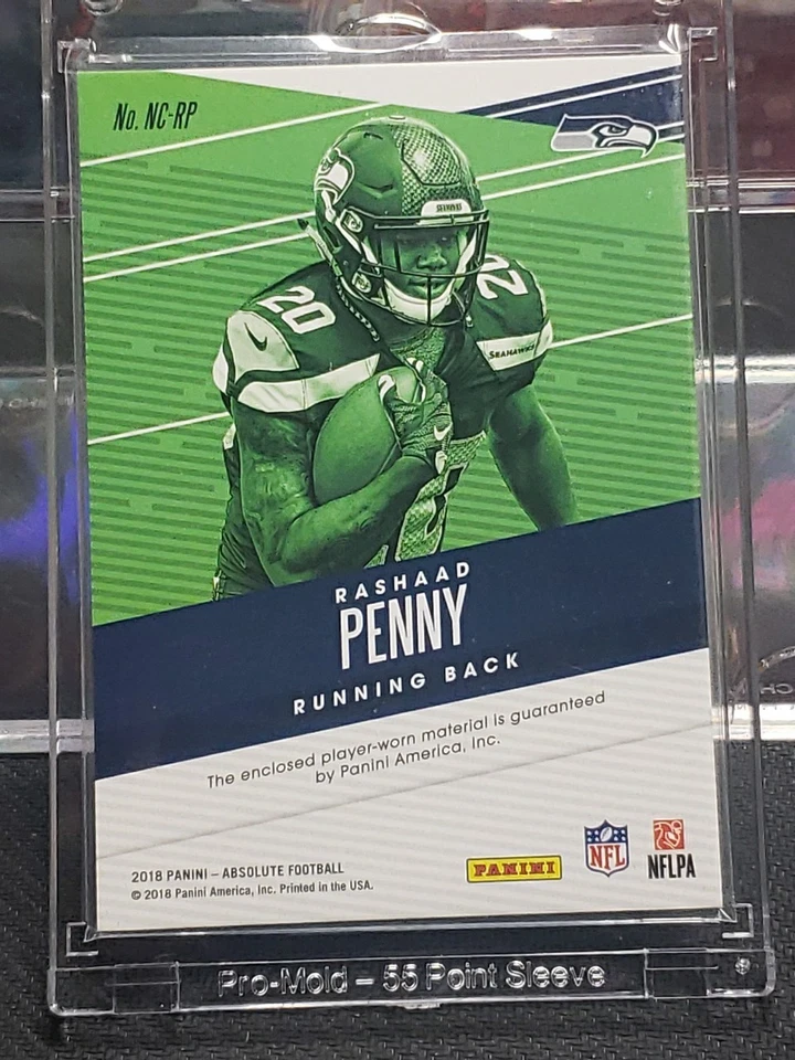 Rashaad Penny - 2018 Panini Absolute Football - Rookie Jersey Patch Card - Image 3 of 4