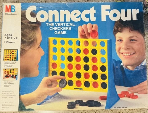 Vintage Connect Four Game 1986 Milton Bradley Strategy Board Game Playable