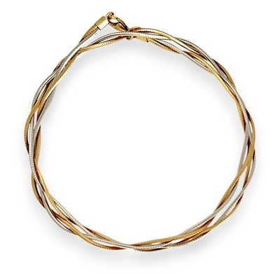 NZGD | 9ct Y/W Gold Refurbished Twist Duo Chain 43.5cm